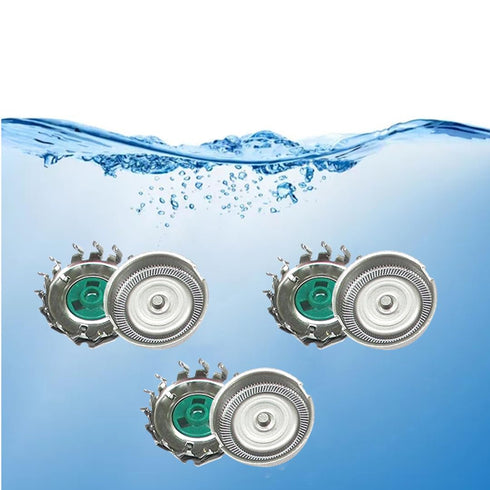 Replacement Shaver Heads with Brush, Fit for Philips HQ64, HQ54, HQ5705, HQ6070, Pack of 3