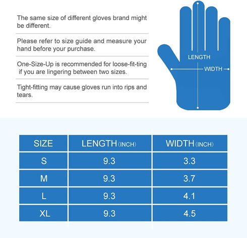 Black Disposable Nitrile Gloves, Latex & Powder Free, 6-Mil, 100 Count, Textured, Mechanic Wearing, Cleaning