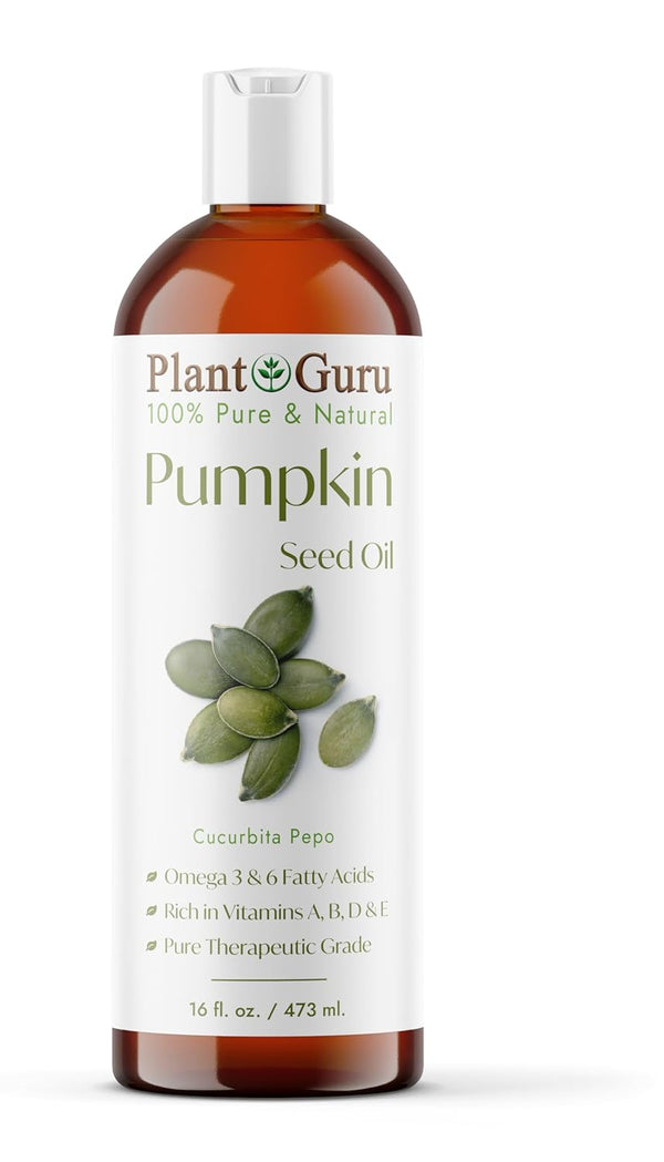 Pumpkin Seed Oil, 16 oz Virgin, Unrefined Cold Pressed 100% Pure Natural Moisturizer for Skin, Face, Body, Hair