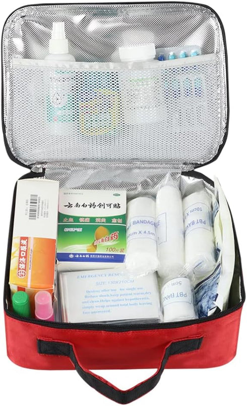 Gatycallaty Empty First Aid Bag - Medium Emergency Treatment Medical Multi-Pocket for Home Office Car Traveling Hiking