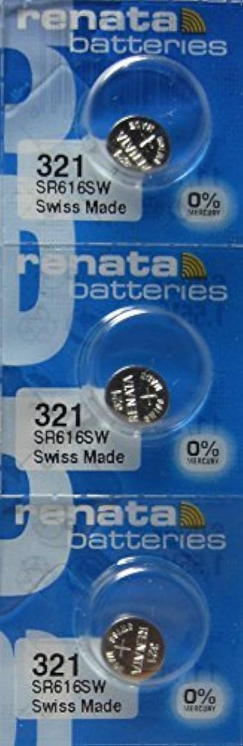 Renata Watch Battery 321 0%Hg Mercury Free - Pack of 3