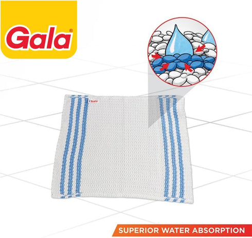 Pack 2 (163054) Gala Microfiber Advance Floor Cleaning Cloth(Pocha) for Mopping - White