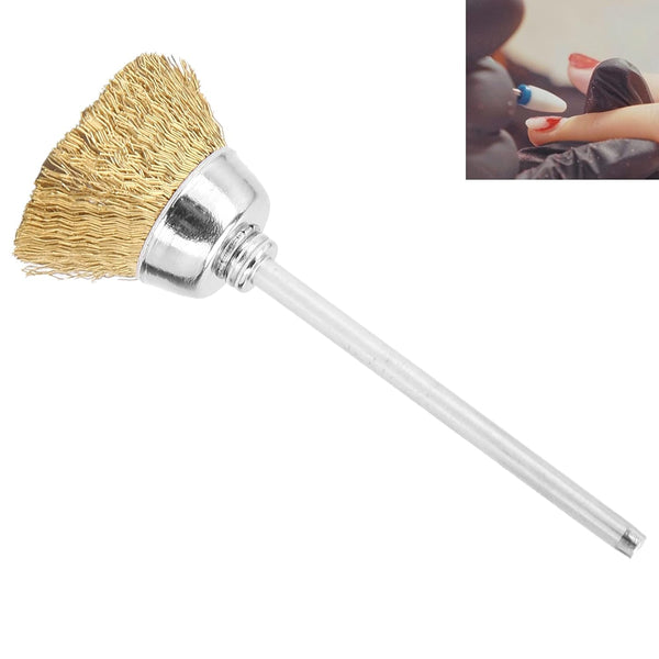 Nail Drill Bit Set, Brass Wire Cleaning Brushes, Polishing Head Cleaner for Nail Drill Machine, Manicure Pedicure Tools