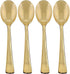 Dynasty Collection Gold Plastic Spoons - 20 Count - Stunning Design for Weddings, Birthdays & Special Occasions