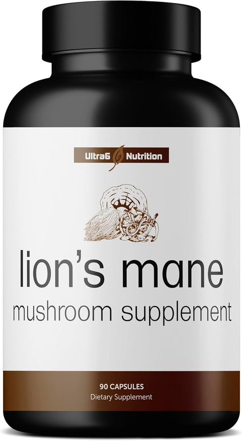 Organic Lions Mane Capsules - Immune Health & Cognitive Supplement with Reishi & Cordyceps, 90 Veggie Capsules