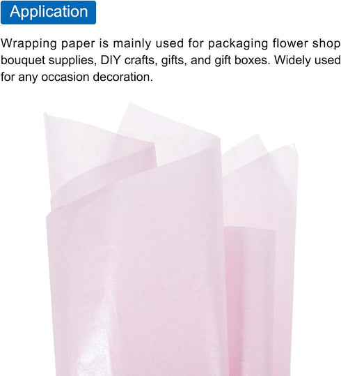MECCANIXITY 40 Sheets Light Purple Waterproof Tissue Paper, 20x28 Inch for Florist Bouquet Supplies