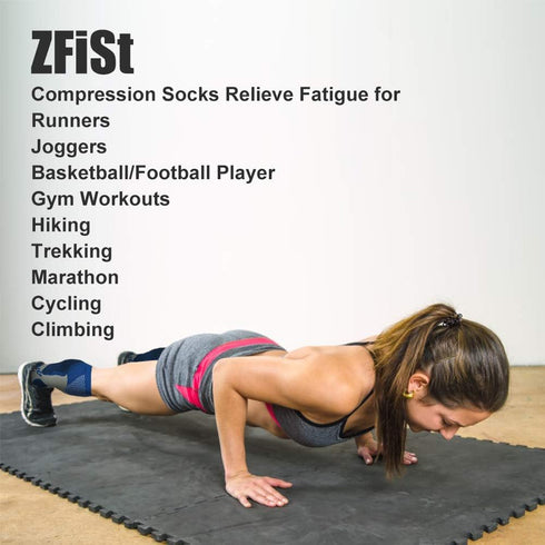 ZFiSt Plus Size Compression Socks for Wide Calves | Ideal for Sports & Nursing