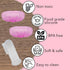 Baby Finger Toothbrush Set of 2, Silicone with 2 Cases in Pink, Toddler Training, Newborn Oral Massager