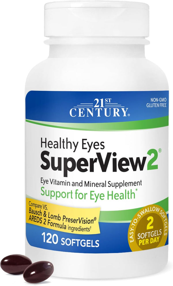 21st Century Healthy Eyes SuperView, 2 Softgels, 120 Count