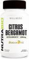 NutraBio Citrus Bergamot Bergamonte Extract Supplement - 1,000mg for Cardiovascular Health, 90 Capsules