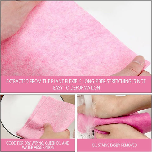 UPIQNG 20Pcs (12x8Inch) Papaya Dish Cloths Reusable Cleaning Wipes Absorbent Coconuts Shell Rags Non-linting Kitchen