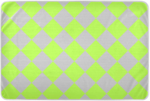 miaozhen Buffalo Plaid Yellow Green Gray Extra Large Resuable Changing Pad Covers Waterproof