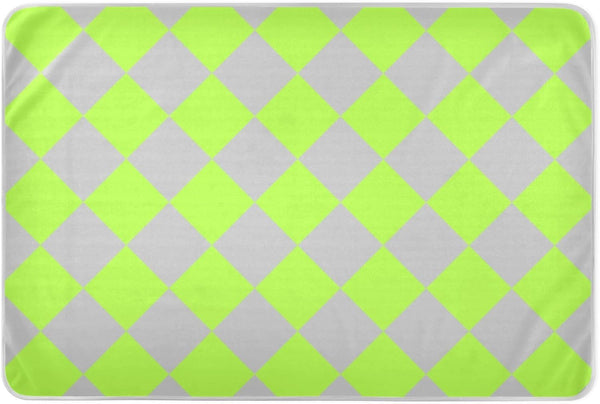 miaozhen Buffalo Plaid Yellow Green Gray Extra Large Resuable Changing Pad Covers Waterproof