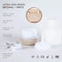 Settings Sacred Lotus Love Ceramic Essential Oil Diffuser Ultrasonic Aroma Diffuser with Wood Base, Ambient LED Light