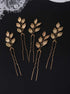 YERTTER 5 PCS Gold Leaves Hair Pins, Bridal Hair Accessories for Bride and Bridesmaids Wedding Hair Piece