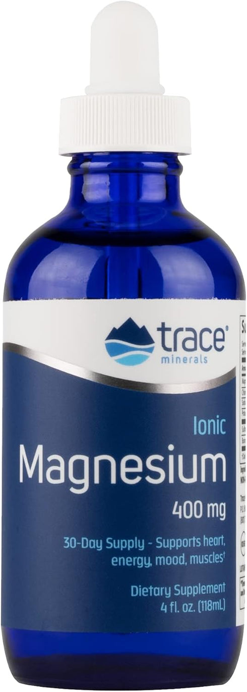 Trace Minerals Liquid Ionic Magnesium 400 mg, 4 fl oz (32 Servings)