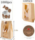 PEOKPIPLE 120 Pack 11.8x3.5x4.7 Inch 1000 Packaging Sourdough Bread Bags with Tin Tie Lock Paper Bread Bags