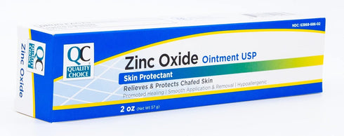 Quality Choice Zinc Oxide Ointment Skin Protectant, 2oz Each, Pack of 2