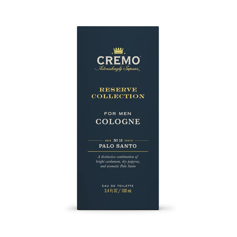 Cremo Spray Cologne, Palo Santo (Reserve Collection) - 3.4 Fl Oz - Bright Cardamom, Dry Papyrus & Aromatic Palo Santo