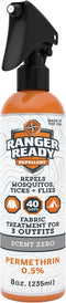 Ranger Ready 0.5% Permethrin Spray for Clothes and Outdoor Gear, Scent Zero, 8 Fl Oz