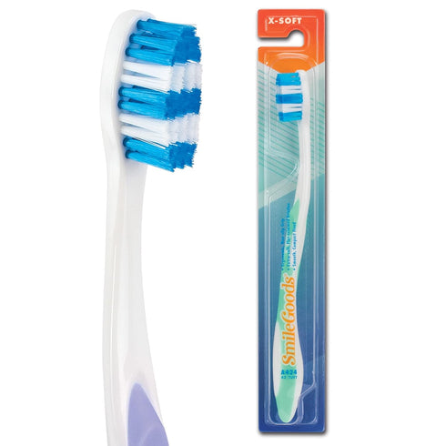 Practicon SmileGoods A424 Toothbrush, 42 Tuft, Extra Soft Bristle, Bulk Pack of 72