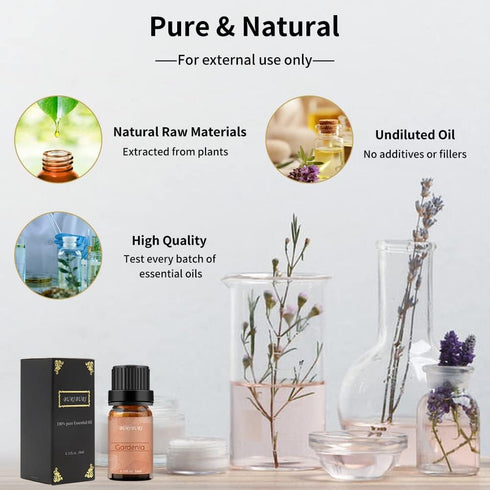 BURIBURI Gardenia Essential Oil 10ML - 100% Pure Fragrance Oil for Soap Candle Making