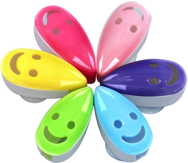 VADOO 6Pcs Toothbrush Head Cover Cap, Suction Cup Toothbrush Case, Portable Toothbrush Protector Holder