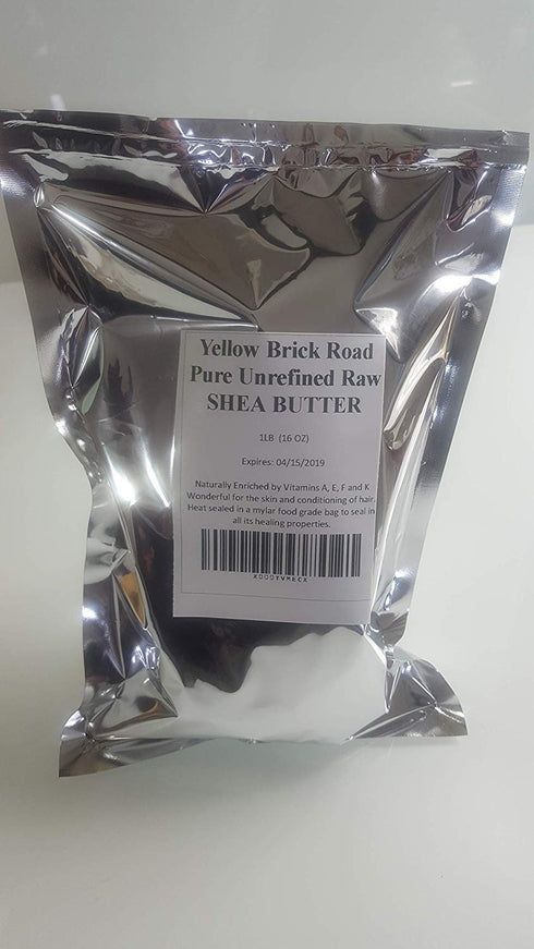 Yellow Brick Road 100% Raw Unrefined Shea Butter, African Grade A, 1 Pound (16oz)