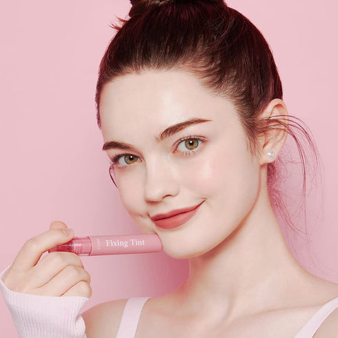 ETUDE Fixing Tint #02 Vintage Red (23AD) | Long Lasting High Pigmented Liquid Lipstick | Waterproof Lightweight Matte Finish Lip Stain | Full Coverage