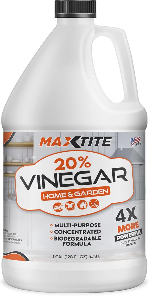 MAXTITE High-Strength 20% Vinegar for Home & Garden Cleaning (1 Gallon)