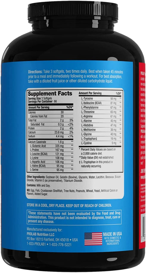 PROLAB Amino GEL-CAPS, 200 Count