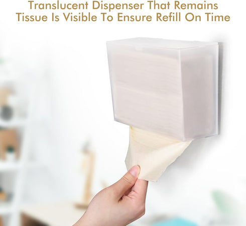 DrDirt Multifold Paper Towels - 2-Ply, 110 Sheets per Pack, 5 Packs with 1 Wall-Mounted Dispenser