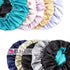 Stain Bonnet Adjustable Satin Sleep Cap - Reversible Double Layer Gold/Lime for Night Hair