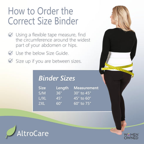 Postpartum & Post Surgery Abdominal Binder, 3-Panel Belly Band for Recovery, Size 2XL (60" to 75"), Made in USA