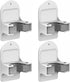 Plastic Broom Holder Wall Mount, 4 Count, White