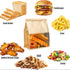 NatureMan 50 Pack Window,11x8.7x3.9inch Packaging (50, Bakery Bags with Resealable Brown Kraft Paper Bread Storage Bags