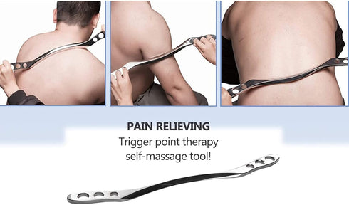 PerGar Stainless Steel Gua Sha Scraping Massage Tool, Muscle Scraper Massage Tool, Comfortable Massage Scraping Board