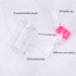 Pack of 3 Nail Polish Remover Pump Empty Dispenser Bottles for Alcohol, Nail Polish, Makeup Remover, 150ml (Hotpink Top