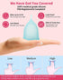 Set 2, Reusable Menstrual Cup (Small & Large Size) of Soft Silicone, Low or High Cervix, Safe Period Cup, Heavy & Light