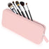 Sakolla Travel Makeup Brush Holder, Silicone Makeup Brush Bag with Zipper Closure for Daily Essentials (Pink)