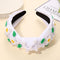 NVENF Flower Headbands for Women, Beaded Pink Floral Headbands, Spring Summer Hair Accessories