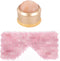 gemshan Massage Roller Ball & Rose Quartz Eye Mask