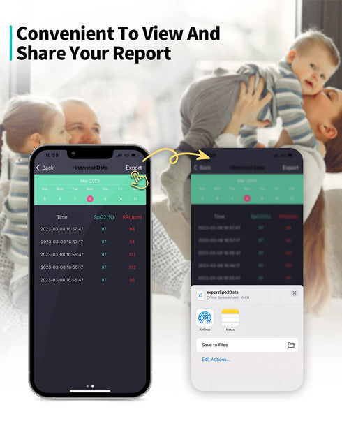 Pulse Oximeter HealthTree Oxygen Monitor Fingertip, Bluetooth Pulse Ox with Free APP, O2 Pulse Oximeter and Heart Rate