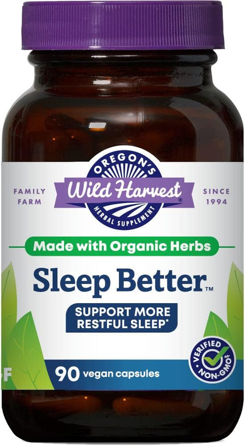 Oregon's Wild Harvest Sleep Better Organic Supplement, 90 Count