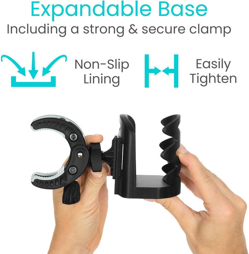 Vive Cup Holder for Walker, Wheelchair, Accessories, Stroller, Adults, Bike, Boat, Desk, Mobility Scooter, Rollator