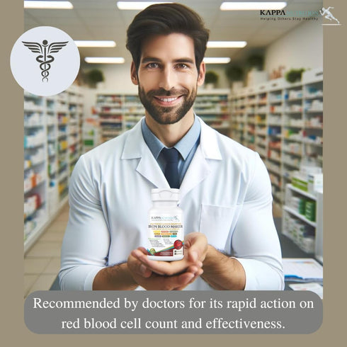 Kappa Nutrition 9 in 1 Advanced Complex - 90 Capsules with Iron, Vitamin C, Folate, B12, and More