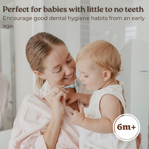 Haakaa 360° Silicone Baby Toothbrush – 100% Soft Food Grade Silicone, BPA-Free, Safe for Babies 6 Months+