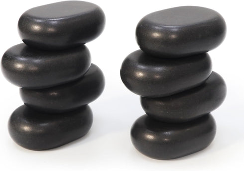 Master Massage Black Lava Hot Stone Massage Set - Large Oval Stones