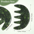 Healeved Green Jade Scalp Massage, Natural Gua Sha Comb for Head Relaxation, Wide Tooth Jade Comb for Blood