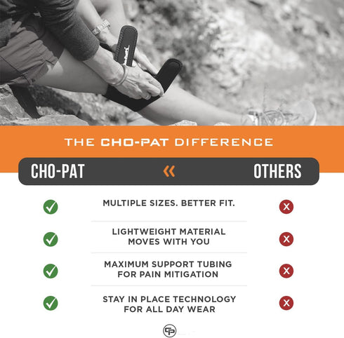 Cho-Pat Dual Action Double-Layer Adjustable Knee Strap, Pain Relief for Chondromalacia & Tendonitis, Large